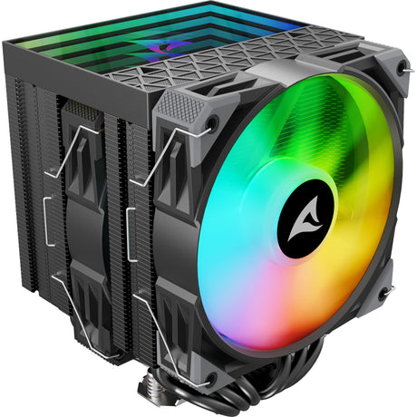 Chłodnica procesora Sharkoon a60 rgb (czarna, 4-pinowe złącze wentylatora pwm)