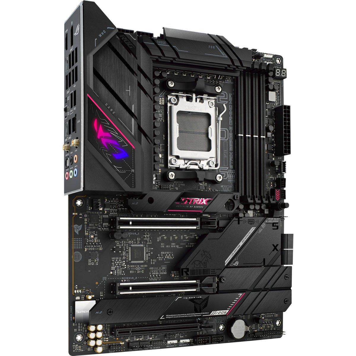 Płyta główna Asus ROG Strix B650e-E Gaming Wi-Fi Socket AM5 (czarna, RAID, 2,5 GB-LAN, Wi-Fi 6e, BT, dźwięk, ATX)