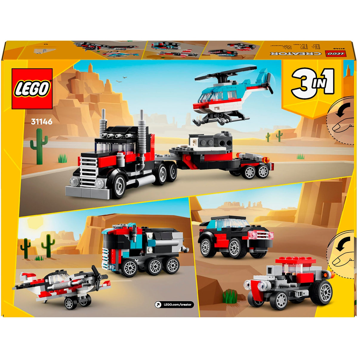 Lego Creator Ciężarówka 3w1 z helikopterem - 31146