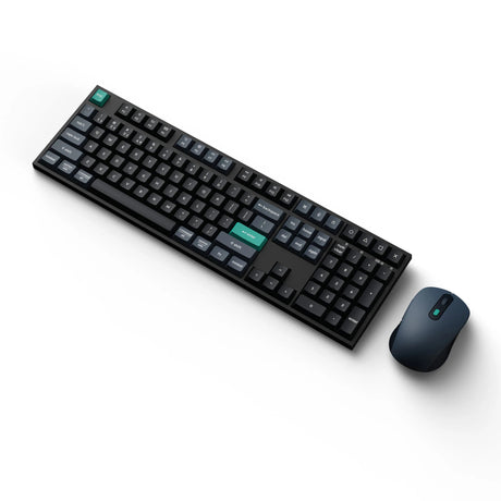 Zestaw bezprzewodowy Keychron B36 z klawiaturą i myszą BM25 (czarny, układ USA (QWERTY), przełączniki nożycowe, 100%, abs, USB-C | 2,4 GHz | Bluetooth, 400-2400 dpi)