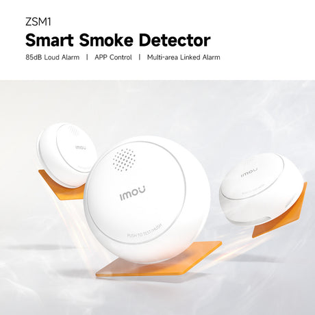 Imou inteligentny czujnik dymu - pakiet zsm1 (biały, 3 sztuki + inteligentna bramka zg2s, zigbee)