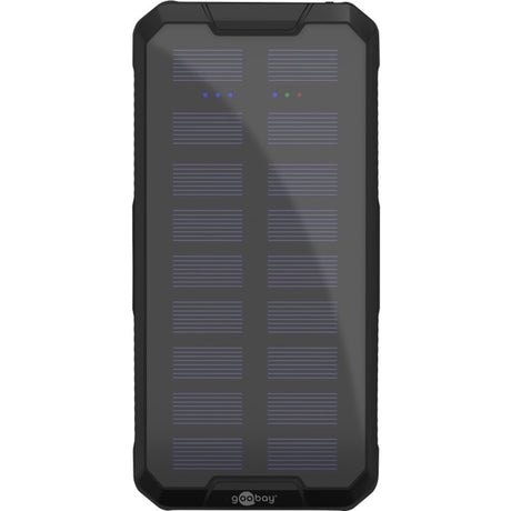Zewnętrzny powerbank solarny Goobay 20 000 mAh z zasilaniem (czarny)