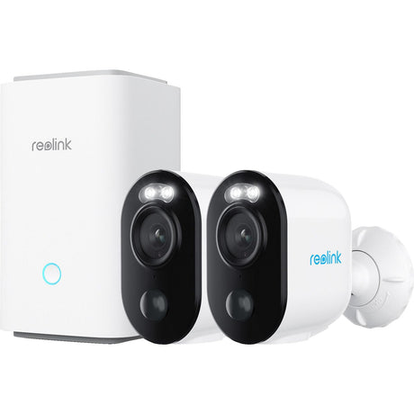 Hub Reolink 1 z kamerą bezpieczeństwa 2x Argus Series B310 (biały, 3 MP | WLAN | kolorowy noktowizor)
