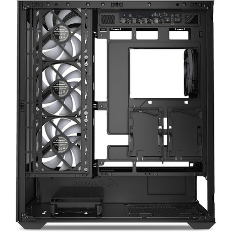 Obudowa midi tower Sharkoon ak6 rgb (czarna | 2x usb-a | 1x usb-c | rgb | szkło hartowane)