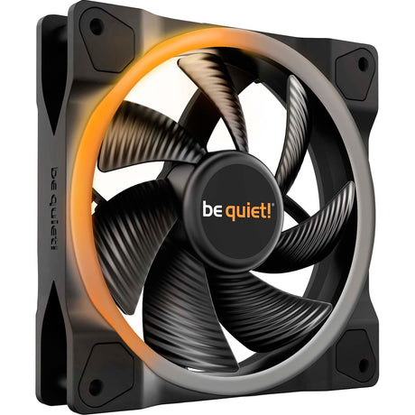 Bądź cicho! Wentylator obudowy Light Wing PWM RGB (czarny, 120 x 120 x 25 mm)