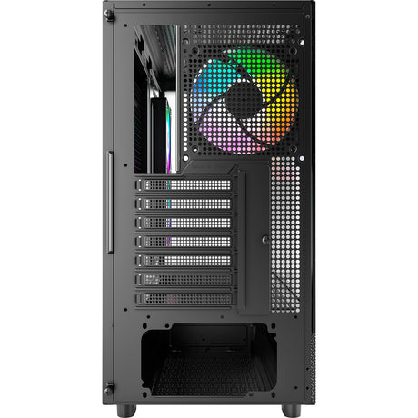 Obudowa midi tower Montech xr (czarna | 2x USB-A | 1x USB-C | RGB | szkło hartowane)
