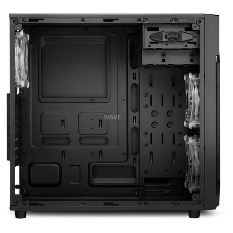 Obudowa midi tower Sharkoon vg6-w rgb (czarna | 4x usb-a | rgb | okno)