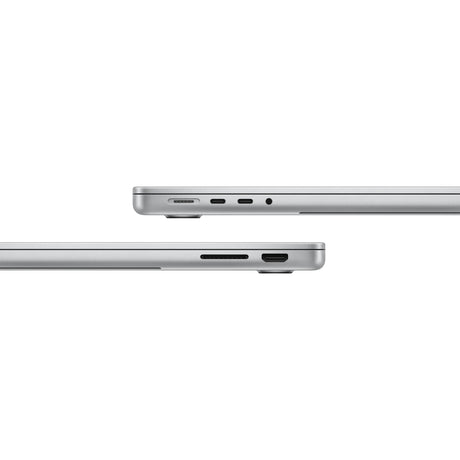 Apple macbook pro 2023 14 (mr7j3n a) odnowiony laptop (srebrny | m3 8 rdzeń | 10-rdzeniowy procesor graficzny | 8 GB | 512 GB SSD)