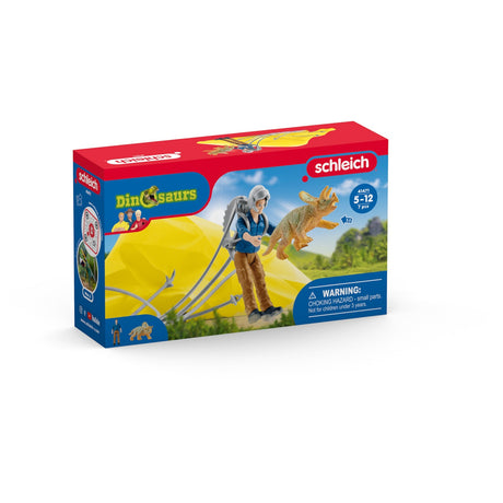 Dinozaur Schleich - oddział ratunkowy spadochronowy Dino - zabawki dla dzieci dla chłopców i dziewcząt - od 4 do 12 lat 41471