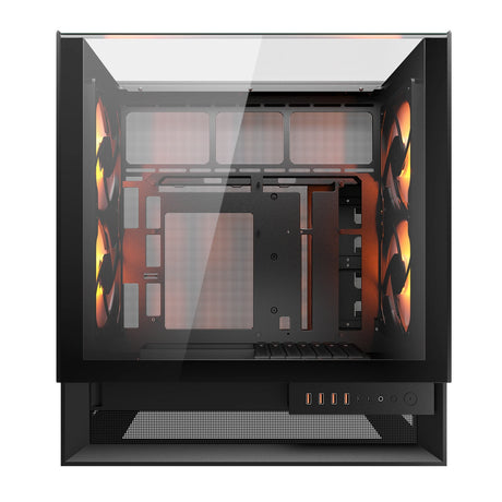 Obudowa Cougar omnyx midi tower (czarna | 4x USB-A | 2x USB-C | szkło hartowane)