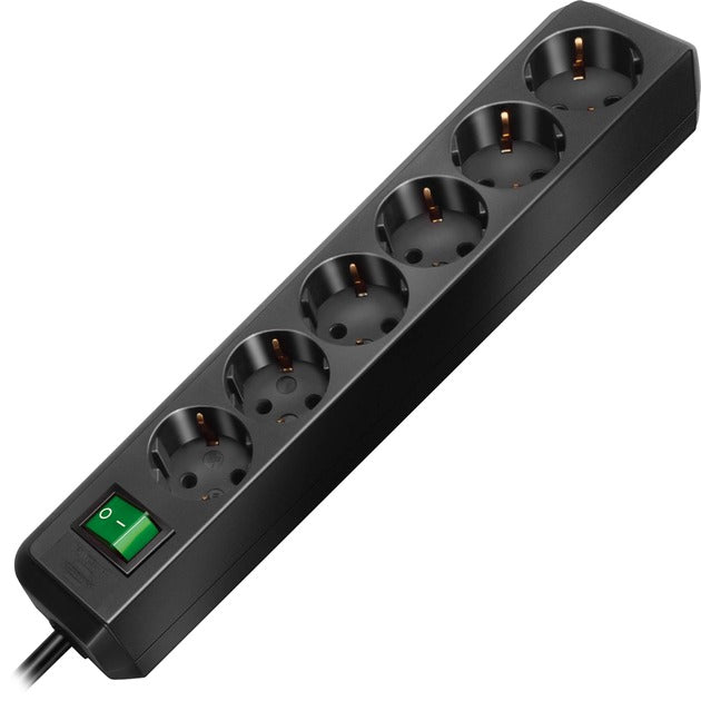 Brennerstuhl eco-line z przełącznikiem 6-kierunkowym czarny 1,5m h05vv-f 3g1,5