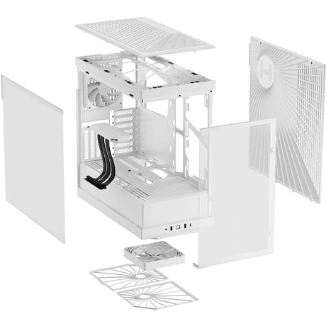 Obudowa midi tower Hyte Y40 (biała | 2x USB-A | 1x USB-C | szkło hartowane)