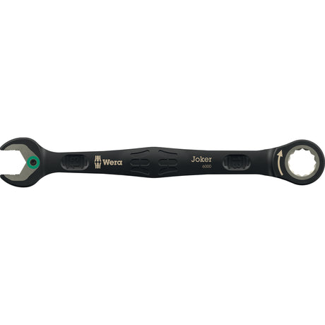 Wera 6000 joker black edycja 11 zestaw 1 zestaw kluczy płasko-oczkowych z grzechotką, 11-częściowy klucz (czarny)