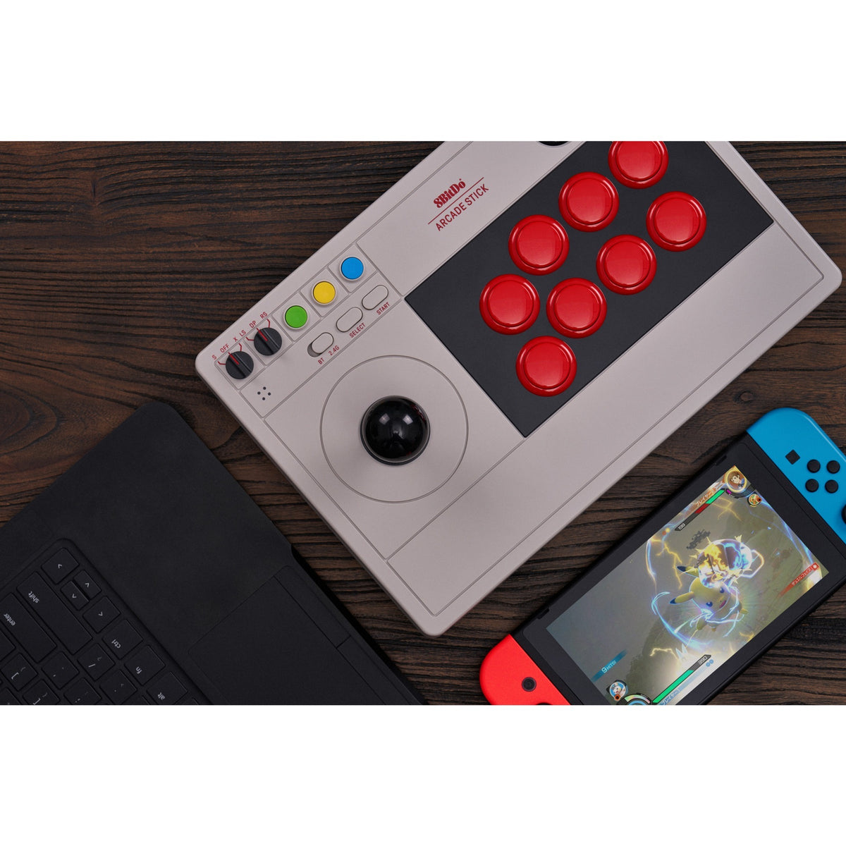Gamepad Arcade Stick 8bitdo (szary)
