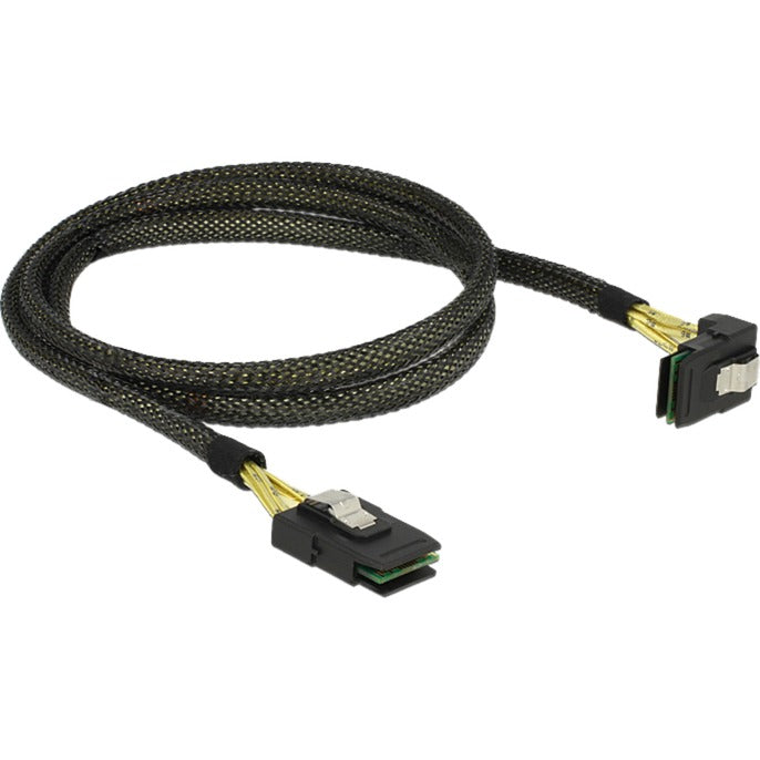 Delock mini sas sff-8087 > mini sas sff-8087 kątowy, kabel 1m (czarny, 83642)
