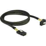 Delock mini sas sff-8087 > mini sas sff-8087 kątowy, kabel 1m (czarny, 83642)