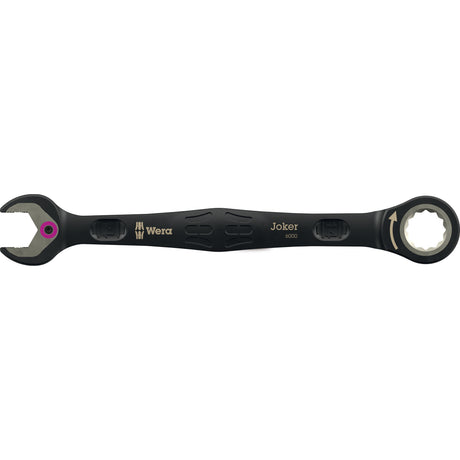 Wera 6000 joker black edycja 11 zestaw 1 zestaw kluczy płasko-oczkowych z grzechotką, 11-częściowy klucz (czarny)