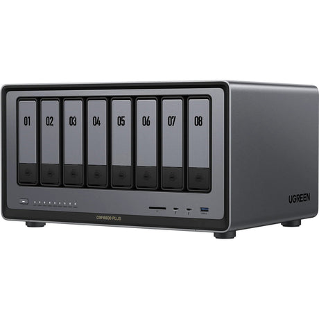Ugreen nasync dxp8800 plus (grijs, wifi, 2x 10gbe, hdmi, thunderbolt 4 (40 gb s))