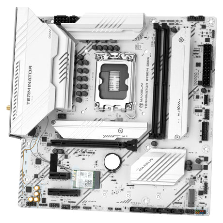 Płyta główna Maxsun MS-Terminator B760M GKD5 Ice Socket 1700 (czarna, RAID, 2,5 GB-LAN, dźwięk, µATX)