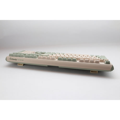 Ducky one 3 matcha, klawiatura (kremowa zieleń, układ us, wiśniowy mx brązowy, pbt double shot, hot swap)