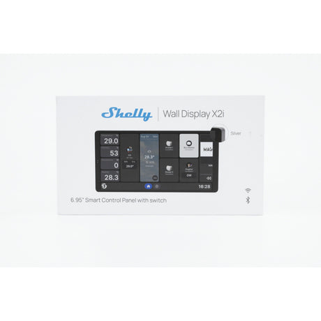 Panel sterowania Shelly Wall Display x2i (srebrny, ekran dotykowy, Wi-Fi 6, Bluetooth 5.4)