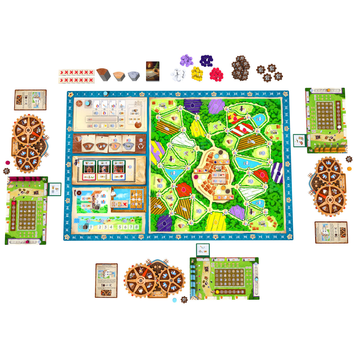 Kości planszowe Asmodee Windmill Valley - holenderska gra planszowa dla 1-4 graczy