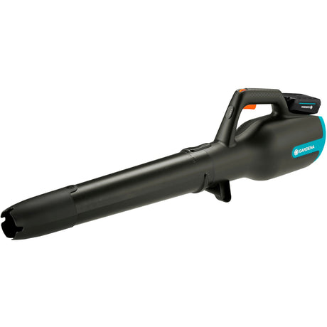 Zestaw akumulatorowej dmuchawy do liści Gardena powerjet 18v p4a (szary turkusowy, 14890-20, akumulator w zestawie)