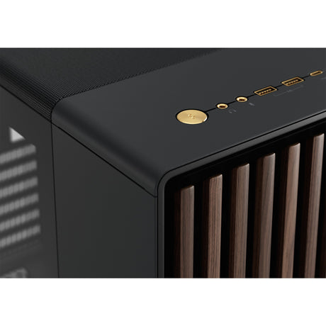 Obudowa Midi Tower o konstrukcji fraktalnej North XL (kolor czarnego drewna | 2x USB-A | 1x USB-C | szkło hartowane)