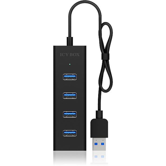 Icy box ib-hub1409-u3 4-portowy koncentrator USB (czarny)