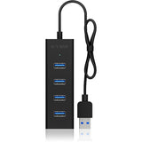Icy box ib-hub1409-u3 4-portowy koncentrator USB (czarny)