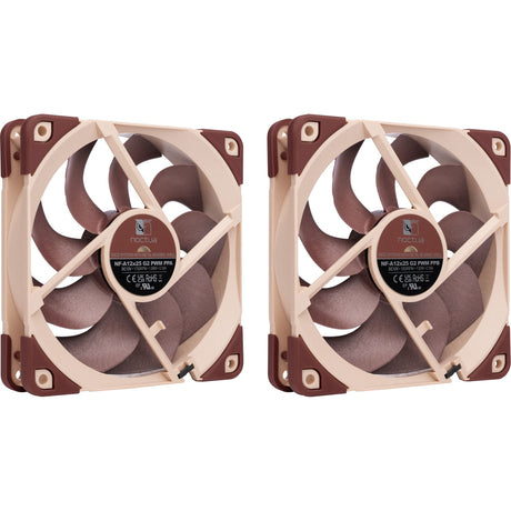 Wentylatory Noctua nf-a12x25 g2 pwm sx2-pp (brązowe, 2 sztuki, 120 x 120 x 25 mm)