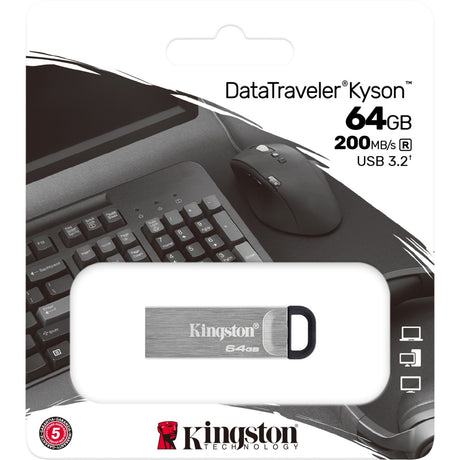 Pendrive USB Kingston Kyson 64 GB (srebrny, dtkn 64 GB)