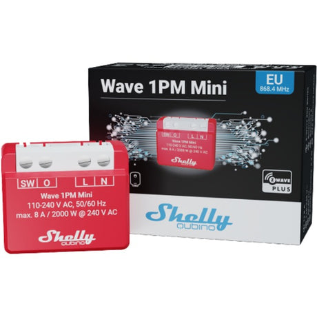 Shelly qubino wave 13:00 mini aktor przełączająco-pomiarowy z-wave