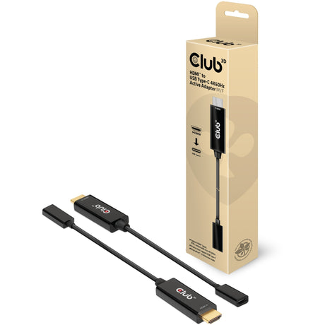 Aktywny adapter Club 3D HDMI na USB Type-C 4K60 Hz M-F (czarny)