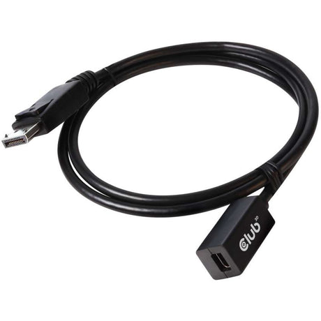 Przedłużacz Club 3d mini displayport > displayport 1.4 (męski) (czarny, 0,1 metra)