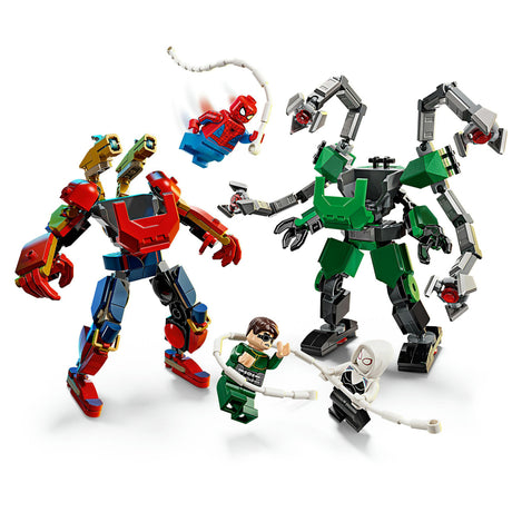 Lego Marvel Mecha Duel: Spider-Man kontra superbohaterowie Doktorów - zestaw do budowania dla dzieci - 76338