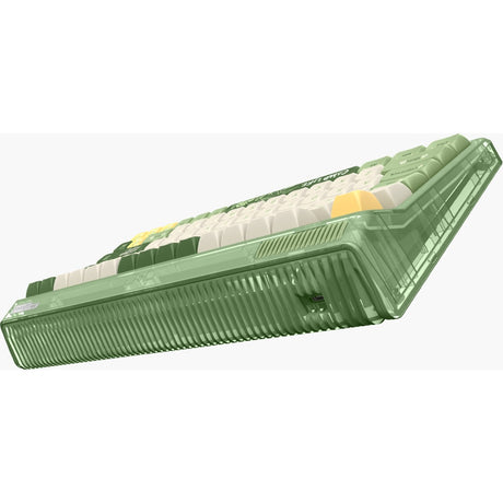 Bezprzewodowa klawiatura mechaniczna kempingowa Iqunix og80 (zielona, układ amerykański (qwerty), wiśnia mx czerwona, 80% (tkl), diody rgb, możliwość wymiany podczas pracy, pbt, 2,4 GHz | bluetooth 5.1 | usb-c)