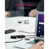Icy box ib-hub1436-cpd koncentrator USB (czarny, 2x USB-A, 2x USB-C)