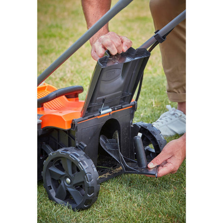 Kosiarka Black+decker bcmw3318l2-qw 2x 18 V (pomarańczowo-czarna, akumulator 2x 18 V 2,5 Ah i ładowarka w zestawie)