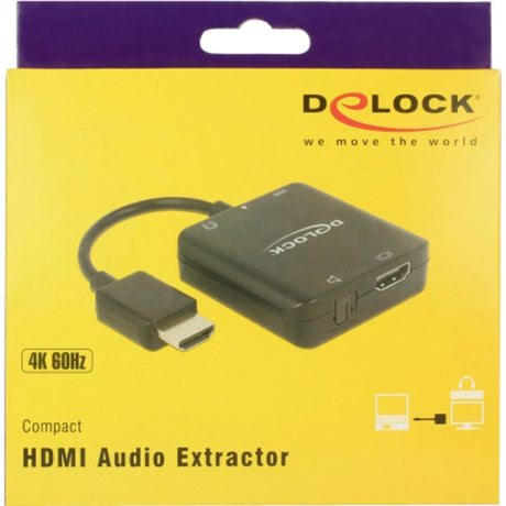 Delock Kompaktowy adapter ekstraktora audio HDMI (czarny, 0,3 metra, 4k 60hz)