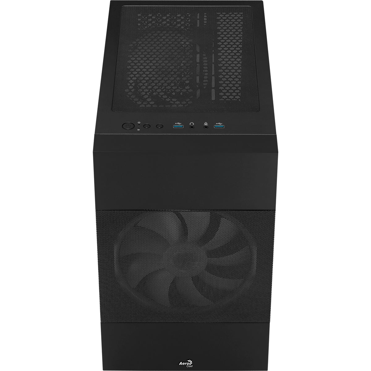 Obudowa mini tower Aerocool atomic v2 (czarna | 2x USB-A | okienko)