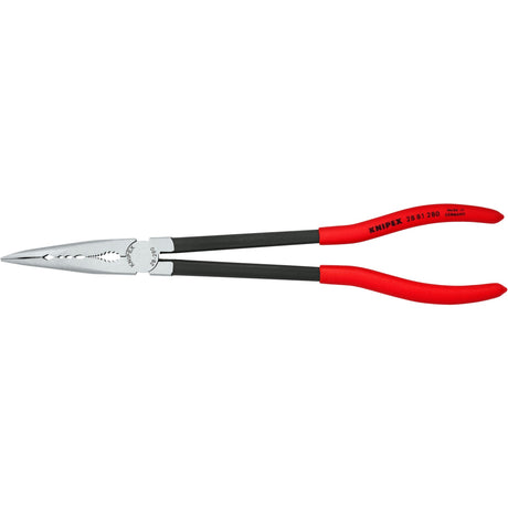Szczypce montażowe Knipex zakrzywione 2881280 szczypce chwytające (czerwone czarne)