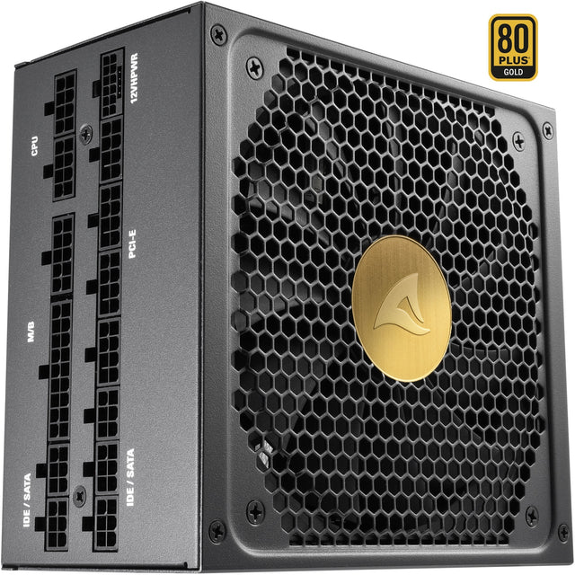 Sharkoon rebel p30 złoty modułowy zasilacz 1300 W (czarny, 1x 12vhpwr, 8x pcie)
