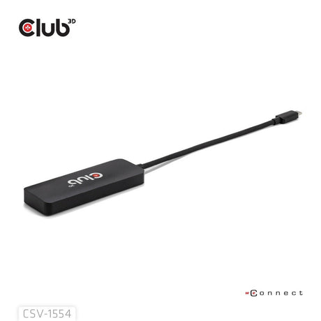 Adapter Club 3D z USB-C na potrójny koncentrator HDMI MST 4K60 Hz (czarny)