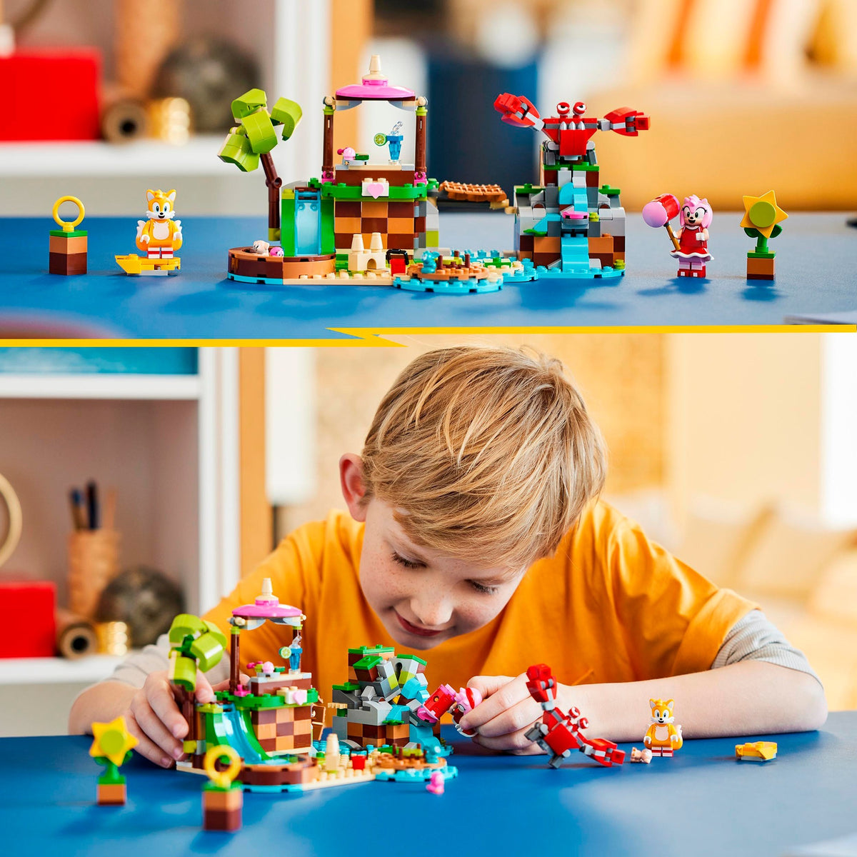 Lego Sonic the Hedgehog - zabawka konstrukcyjna na wyspie schroniska dla zwierząt Amy (76992)