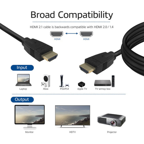 Act Connectivity 1,5-metrowy ultraszybki kabel HDMI 8K v2.1 HDMI-A męski - HDMI-A męski (czarny)
