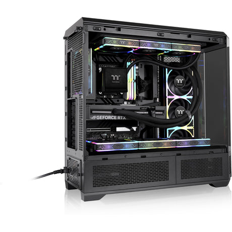 Obudowa Thermaltake View 600 tg typu big tower (czarna | 2x USB-A | 1x USB-C | szkło hartowane)