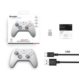 Wieloplatformowy bezprzewodowy kontroler gier Gamesir Nova 2 Lite (biały, Switch, PC, Android i iOS, Bluetooth 2,4 GHz USB)