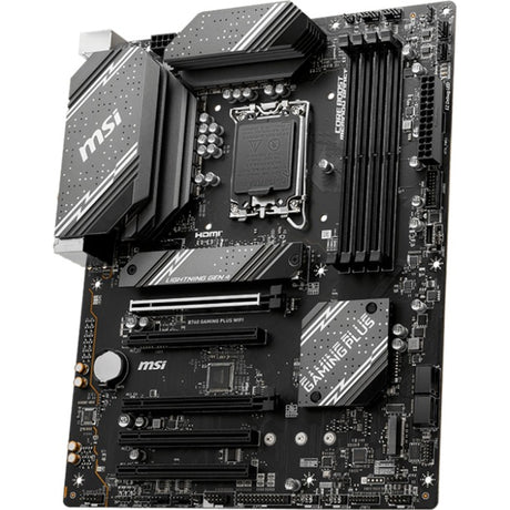 Płyta główna MSI B760 Gaming Plus Wi-Fi Socket 1700 (szary czarny, RAID, 2,5 GB LAN, Wi-Fi 6e, BT, dźwięk, ATX)