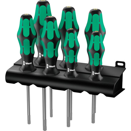 Zestaw wkrętaków Torx HF Wera 367 7 Kraftform Plus + stojak (czarno-zielony, 7 szt.)